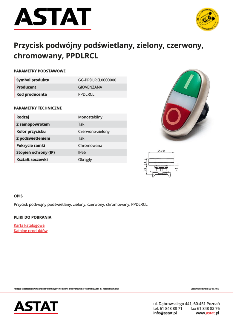 Produktowy serwis www - lista rozdziałów