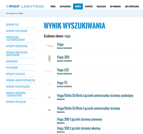 Produktowy serwis www - wyniki wyszukiwania